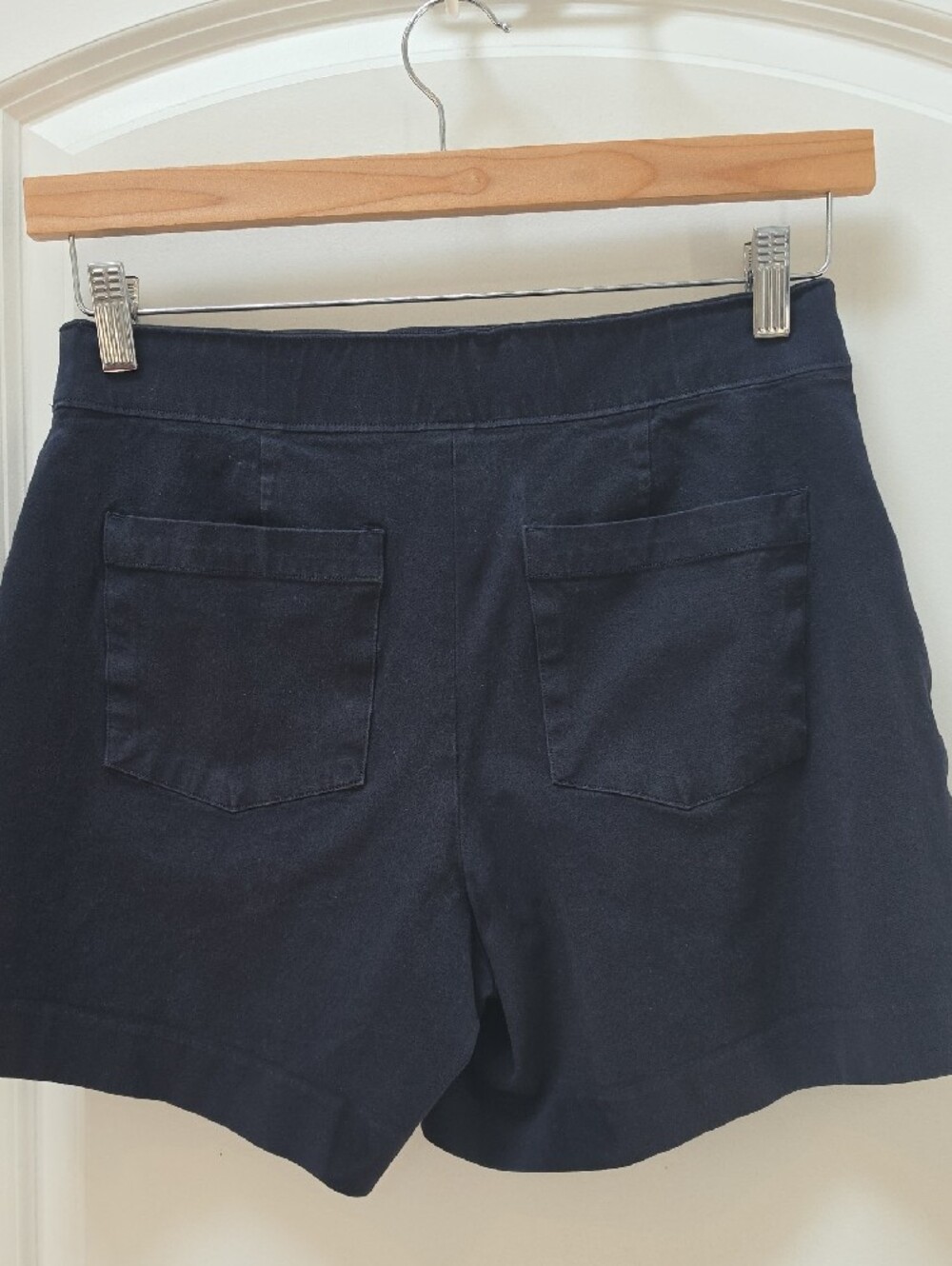 SPANX Navy High-Rise Bermuda Shorts - Picture 4 of 7